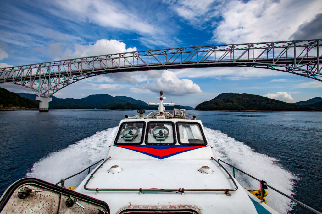 Wakamatsu bridge from the boat