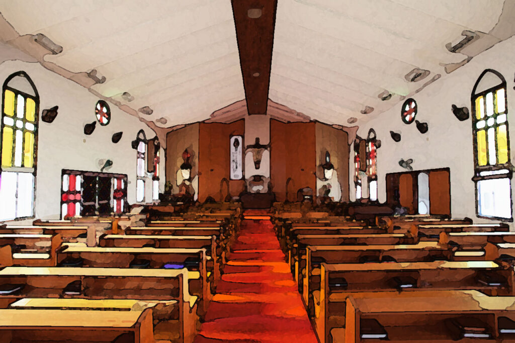 Maruo Church in Naka dori island,Nagasaki,Japan