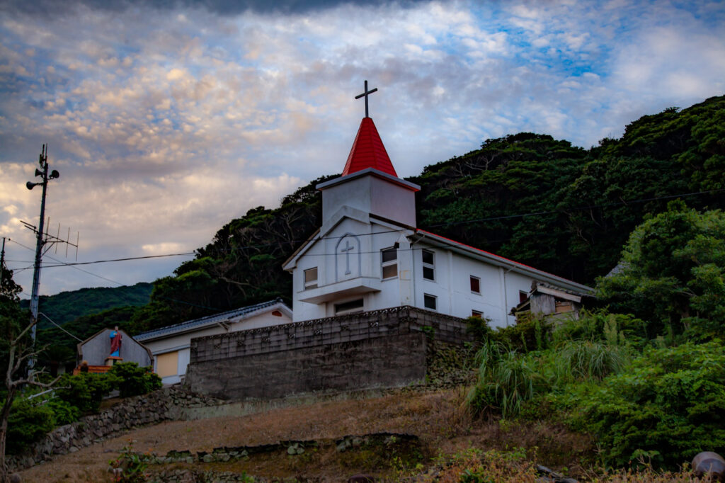 Akabae Church in Naka dori island,Nagasaki,Japan