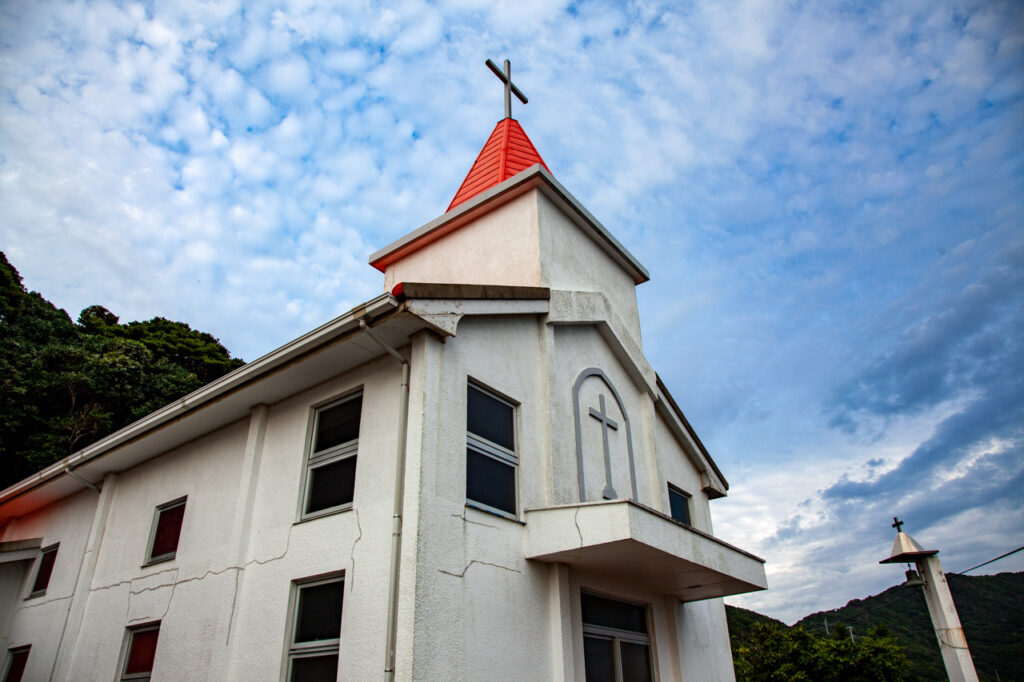 Akabae Church in Naka dori island,Nagasaki,Japan