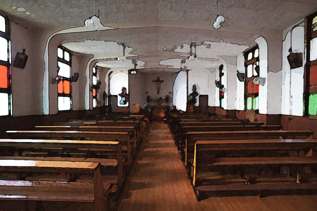 Komeyama Church in Naka dori island,Nagasaki,Japan