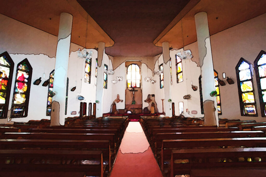 Chuchi Church in Naka dori island,Nagasaki,Japan