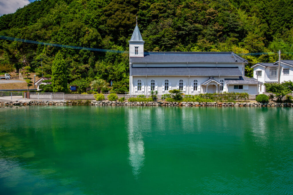 Nakanoura catholic Church in Naka dori island,Nagasaki,Japan