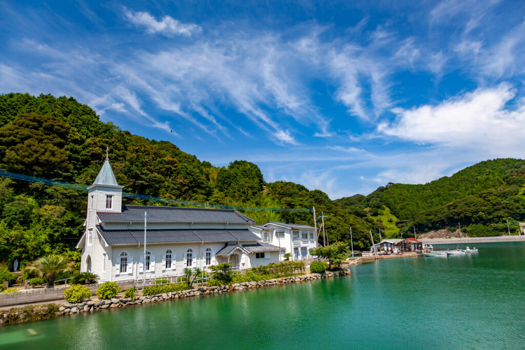 Nakanoura catholic Church in Naka dori island,Nagasaki,Japan