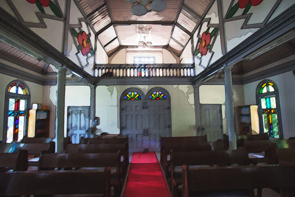 Nakanoura catholic Church in Naka dori island,Nagasaki,Japan