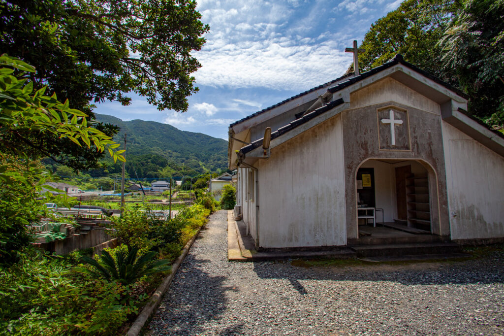 Wakamatsu oura catholic Church in Naka dori island,Nagasaki,Japan