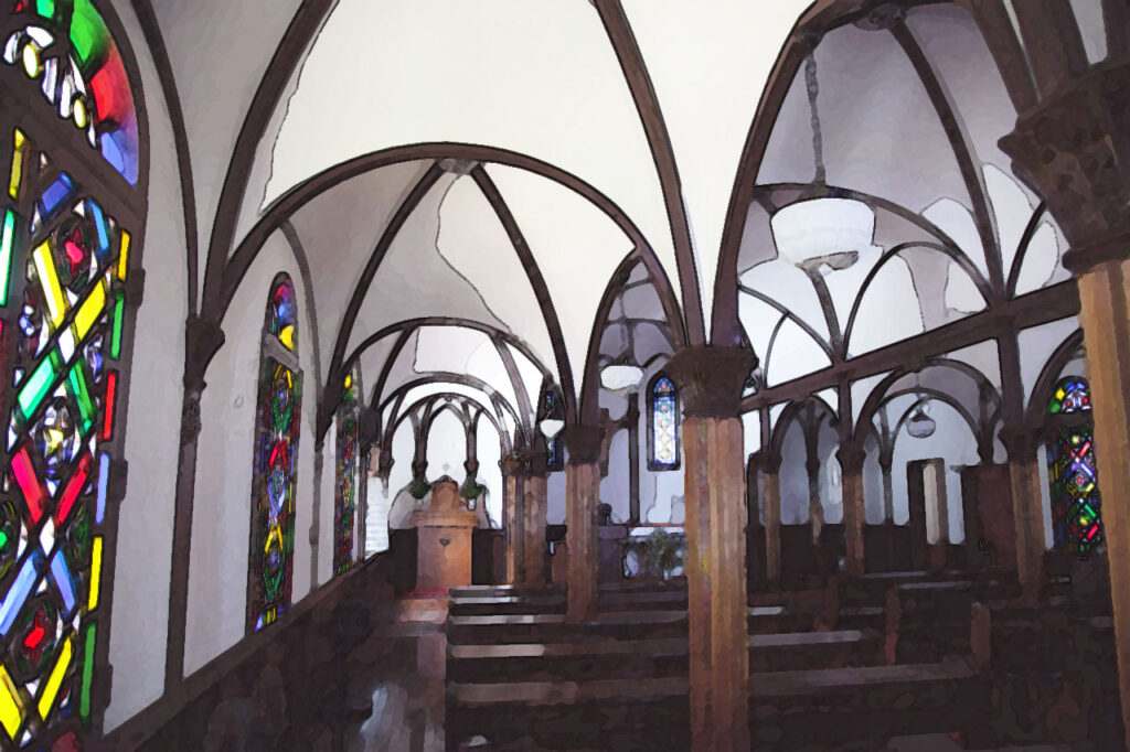 Doi no ura Church in Wakamatsu island,Nagasaki,Japan