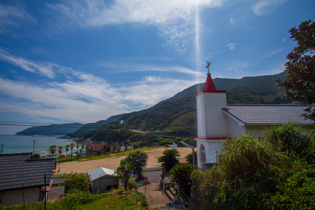 Takaitabi catholic Church in Naka dori island,Nagasaki,Japan