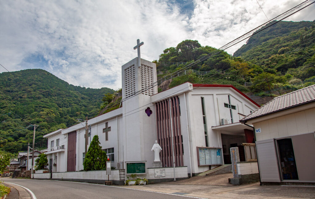 Hamakushi catholic Church in Naka dori island,Nagasaki,Japan