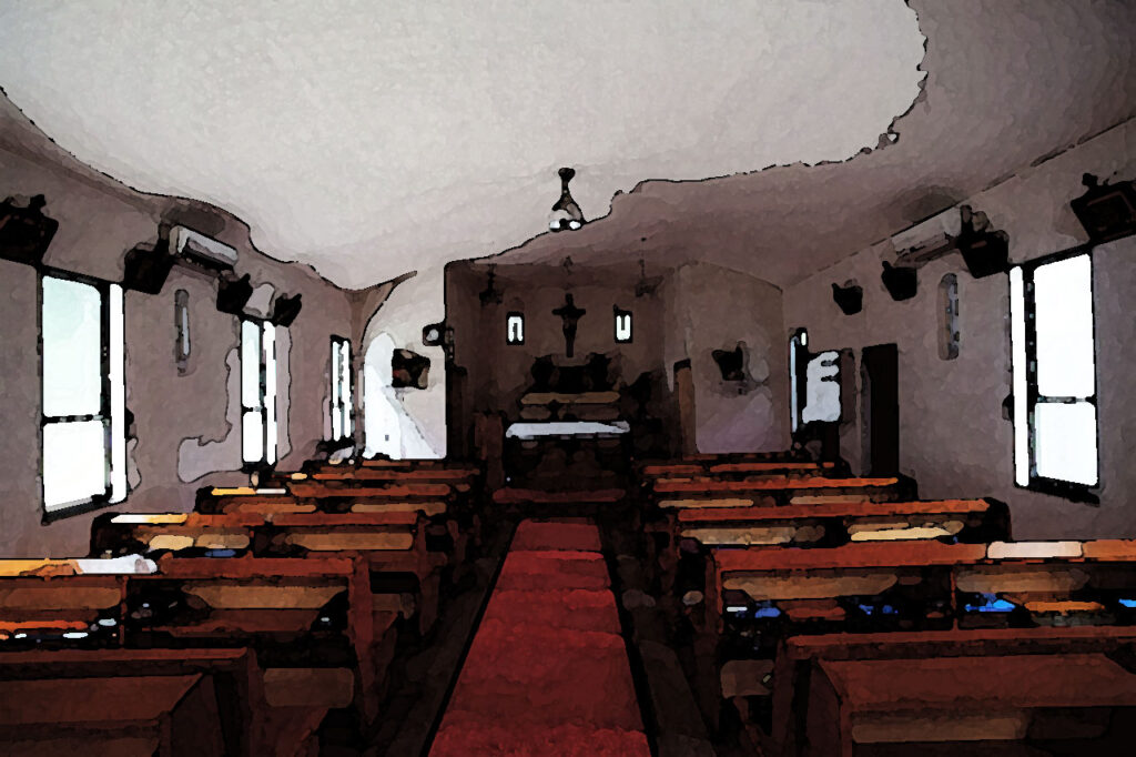 Sanohara catholic Church in Naka dori island,Nagasaki,Japan