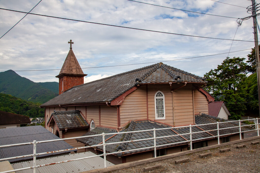 Tainoura catholic Church in Naka dori island,Nagasaki,Japan