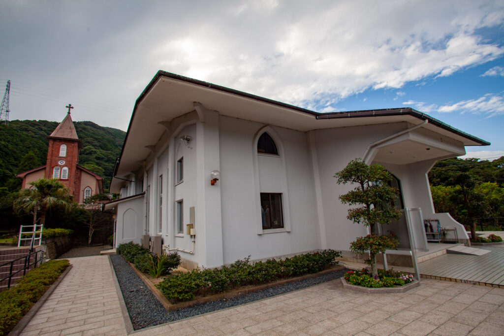 Tainoura catholic Church in Naka dori island,Nagasaki,Japan