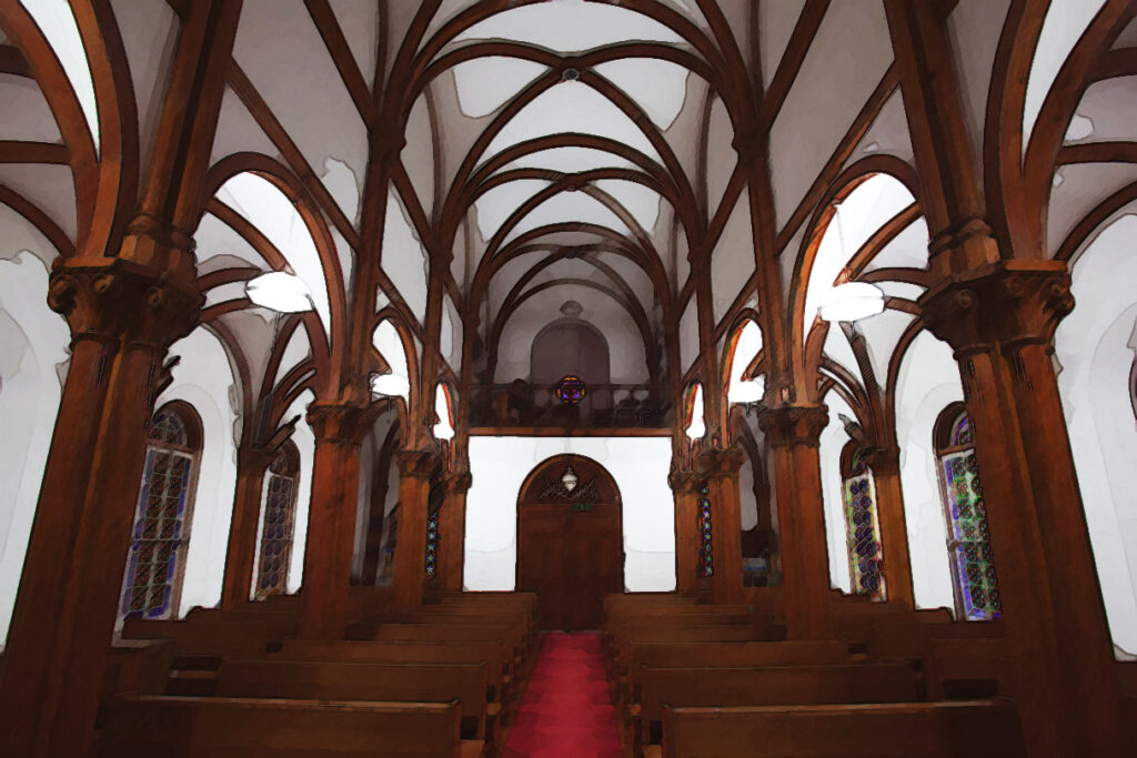 Oso Church in Naka dori island,Nagasaki,Japan