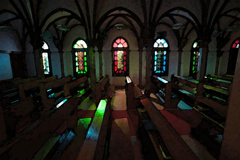 Hiyamizu Catholic Church in Naka dori island,Nagasaki,Japan