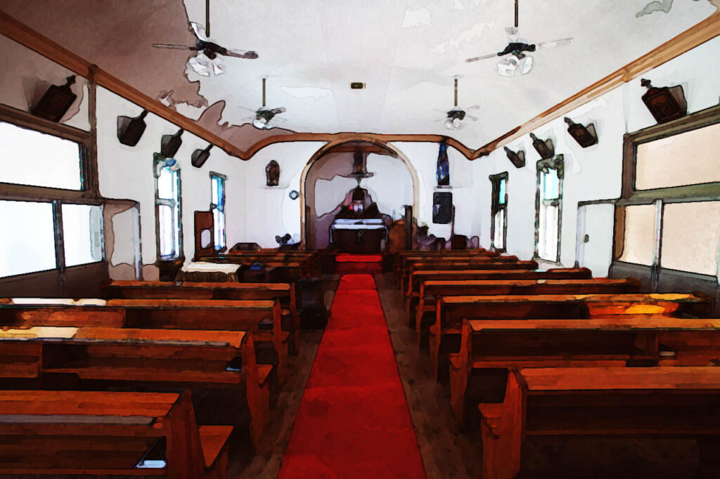 Ohira catholic Church in Wakamatsu  island,Nagasaki,Japan