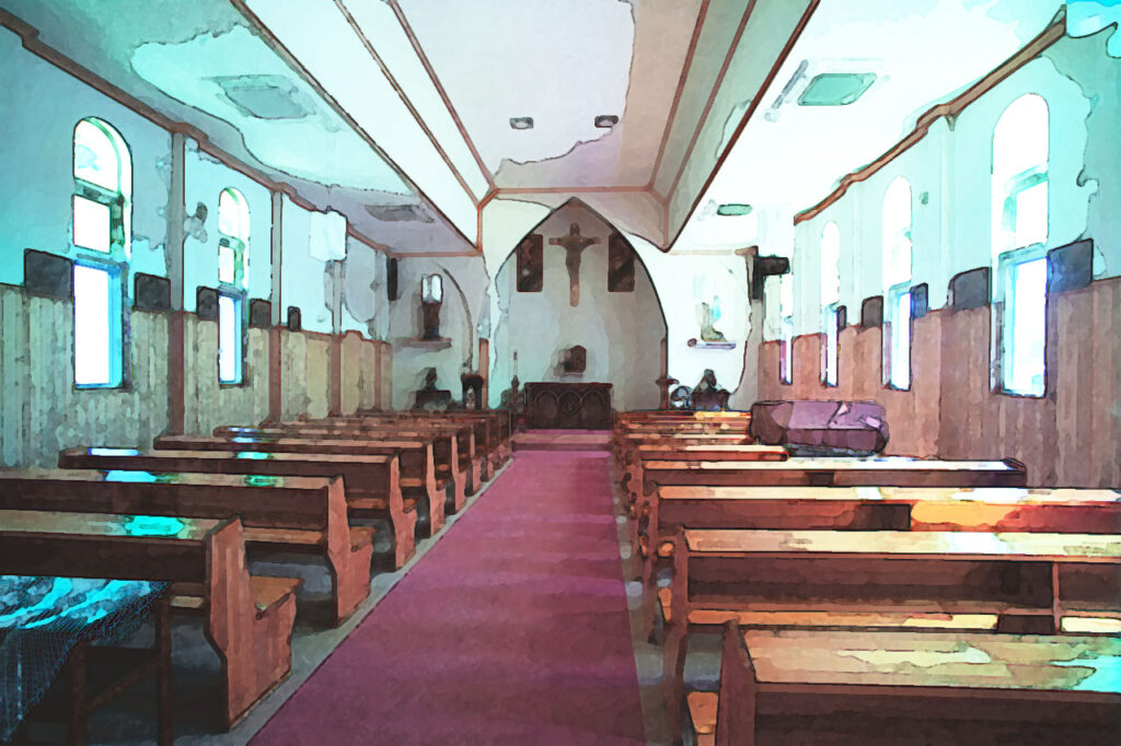 Matenoura catholic Church in Naka dori island,Nagasaki,Japan