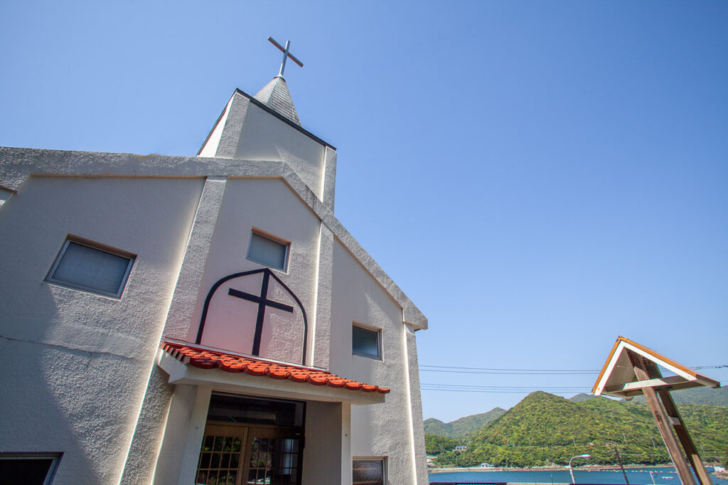 Yakezaki catholic Church in Naka dori island,Nagasaki,Japan