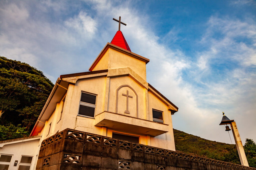 Akabae Church in Naka dori island,Nagasaki,Japan