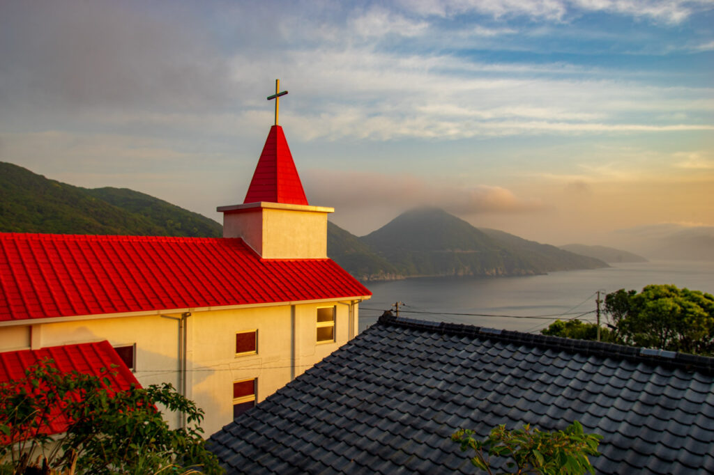 Akabae Church in Naka dori island,Nagasaki,Japan