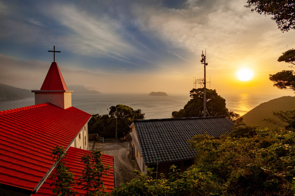 Akabae Church in Naka dori island,Nagasaki,Japan