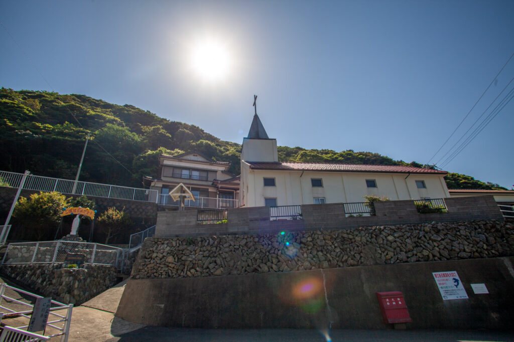 Yakezaki catholic Church in Naka dori island,Nagasaki,Japan