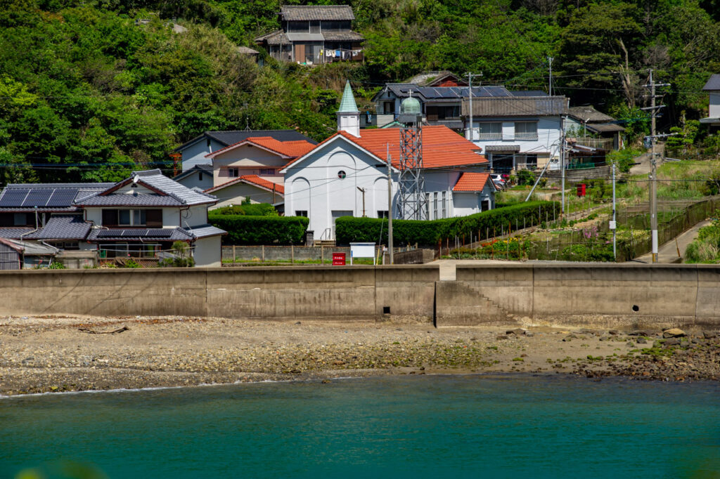 Funakakushi catholic Church in Naka dori island,Nagasaki,Japan