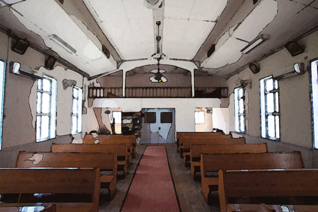 Funakakushi catholic Church in Naka dori island,Nagasaki,Japan