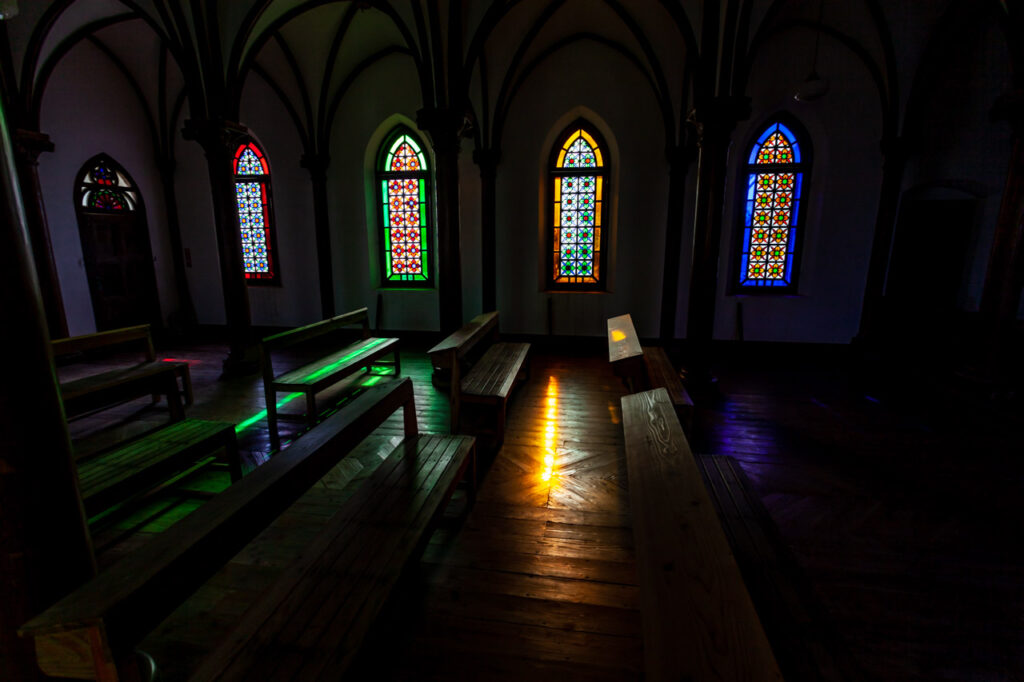 Former Nokubi church in Nozaki island,Odika town,nagasaki,japan