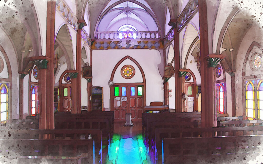 Hoki church in Hirado island,Nagasaki,Japan