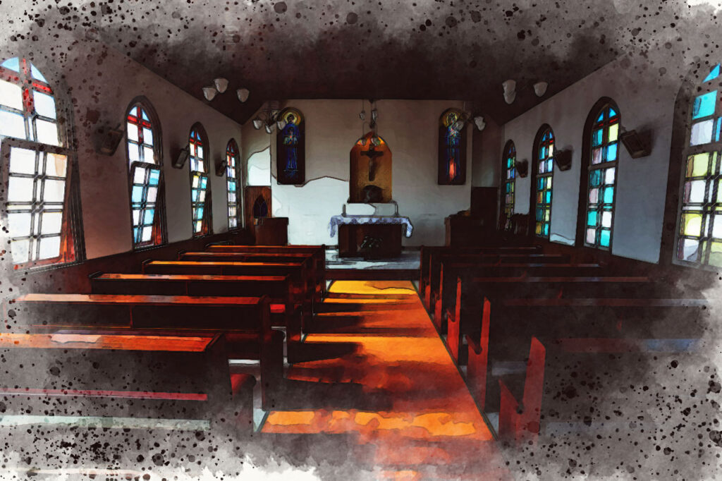 Catholic Aino church in Unzen,Nagasaki,Japan