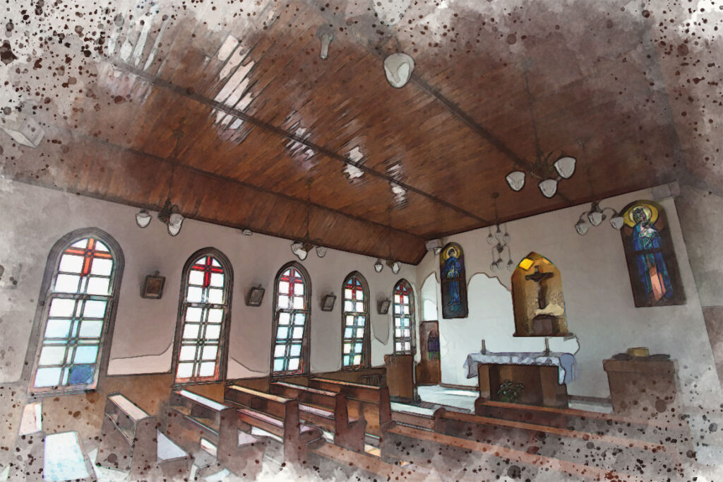 Catholic Aino church in Unzen,Nagasaki,Japan