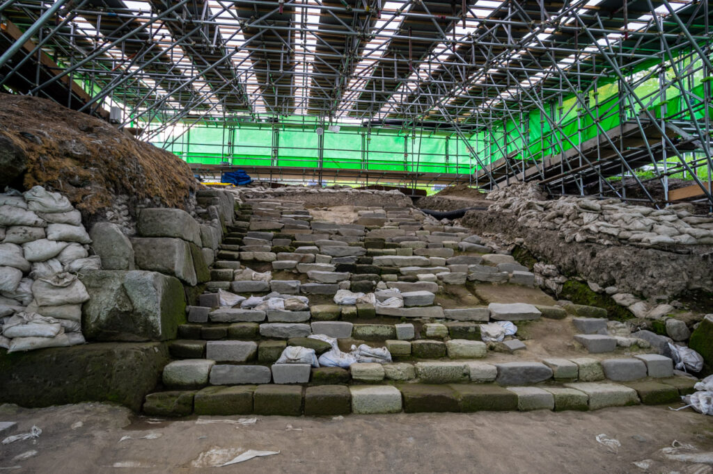 Ruins of Hinoe Castle in shimabara,Nagasaki,Japan