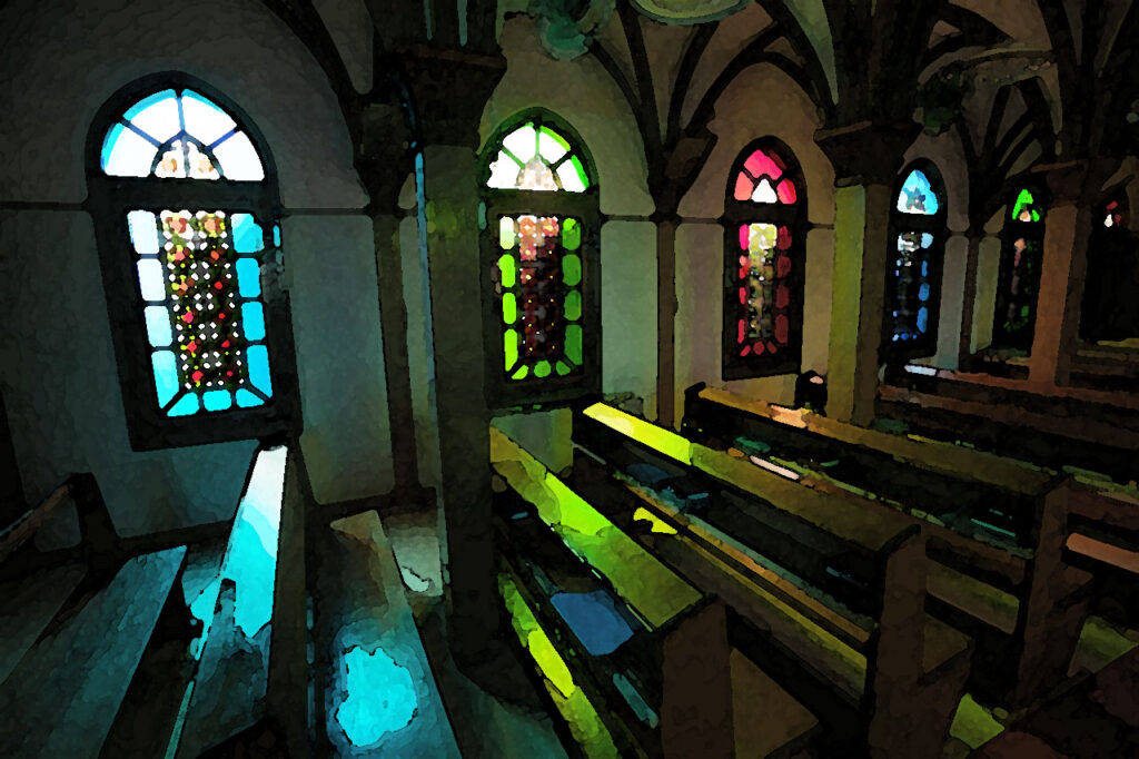 Hiyamizu Catholic Church in Naka dori island,Nagasaki,Japan