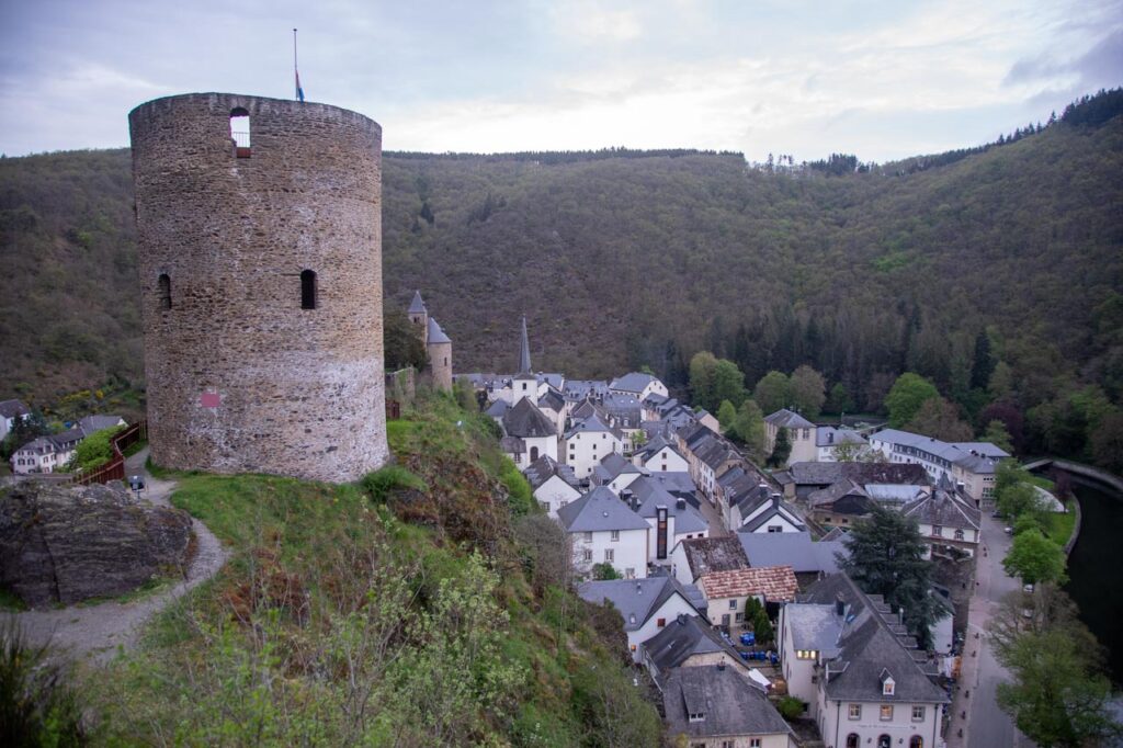 Esch-sur-Sure is a village in the mountains northwest of Luxembourg City, nestled between rivers.