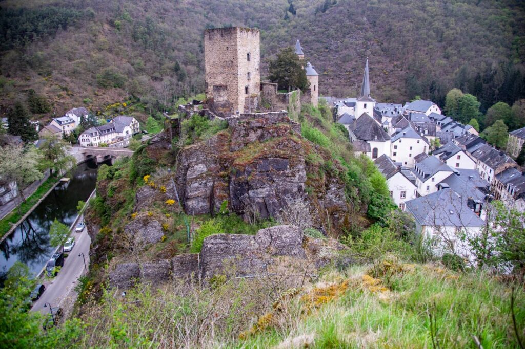 Esch-sur-Sure is a village in the mountains northwest of Luxembourg City, nestled between rivers.