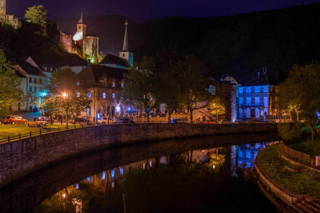 Esch-sur-Sure is a village in the mountains northwest of Luxembourg City, nestled between rivers.